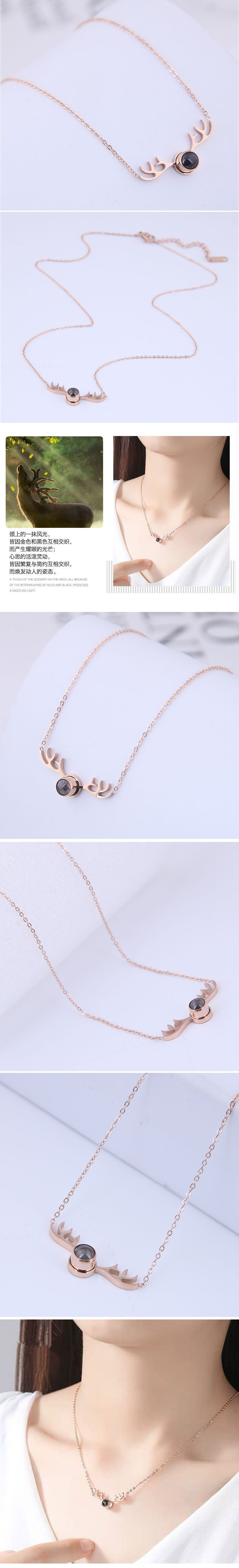 Exquisite Korean fashion titanium steel temperament necklace simple necklace NHSC194574picture1