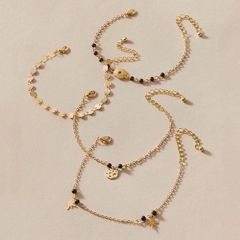 new  simple black bead round piece  handmade beaded braceletpicture2
