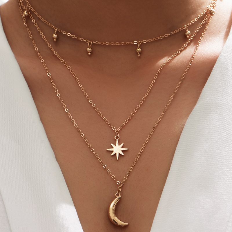 new moon pendant necklace