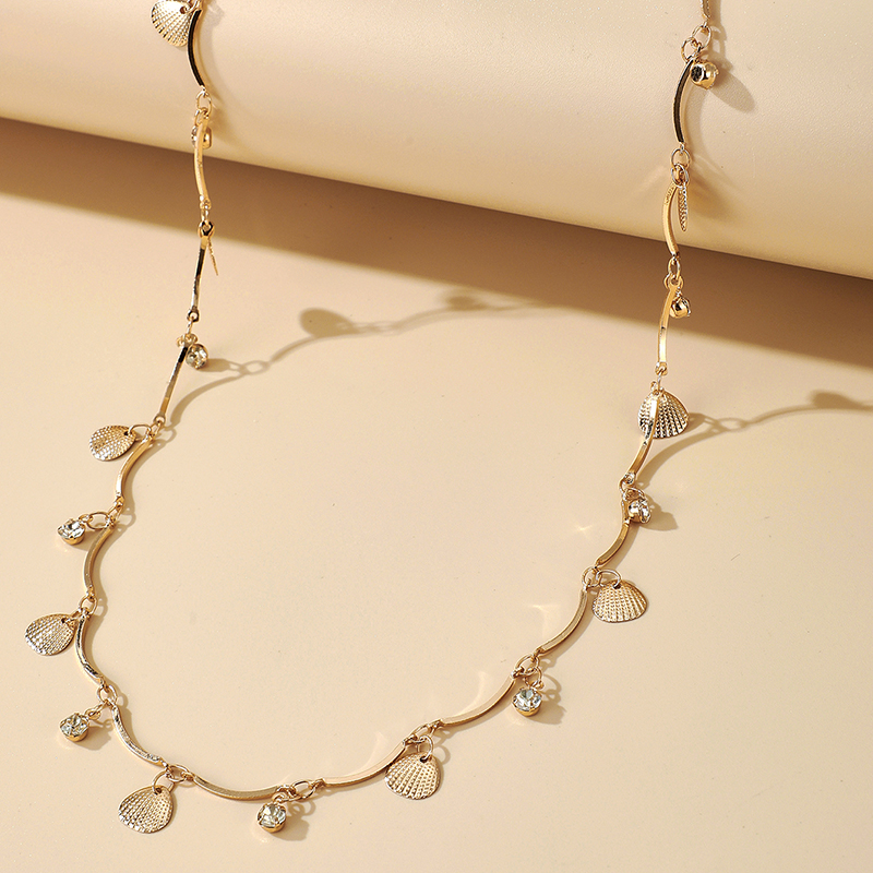 Shell Rhinestone Irregular Adjustable Waist Chain