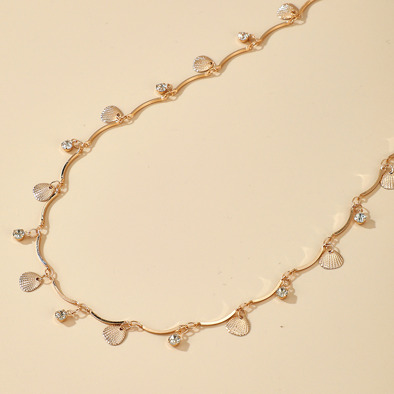 Shell Rhinestone Irregular Adjustable Waist Chain