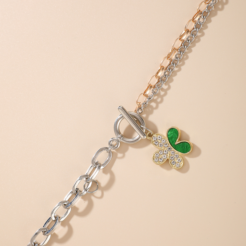 simple inlaid green crystal diamond flower bracelet alloy adjustable jewelrypicture4