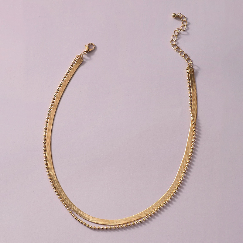 round bead clavicle chain double wild necklace