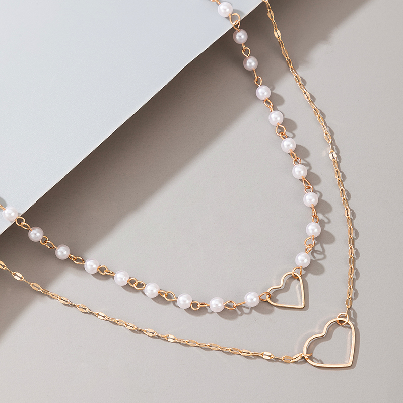 trendy  pearl chain necklace