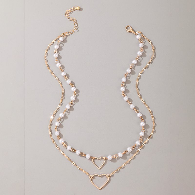 trendy  pearl chain necklace