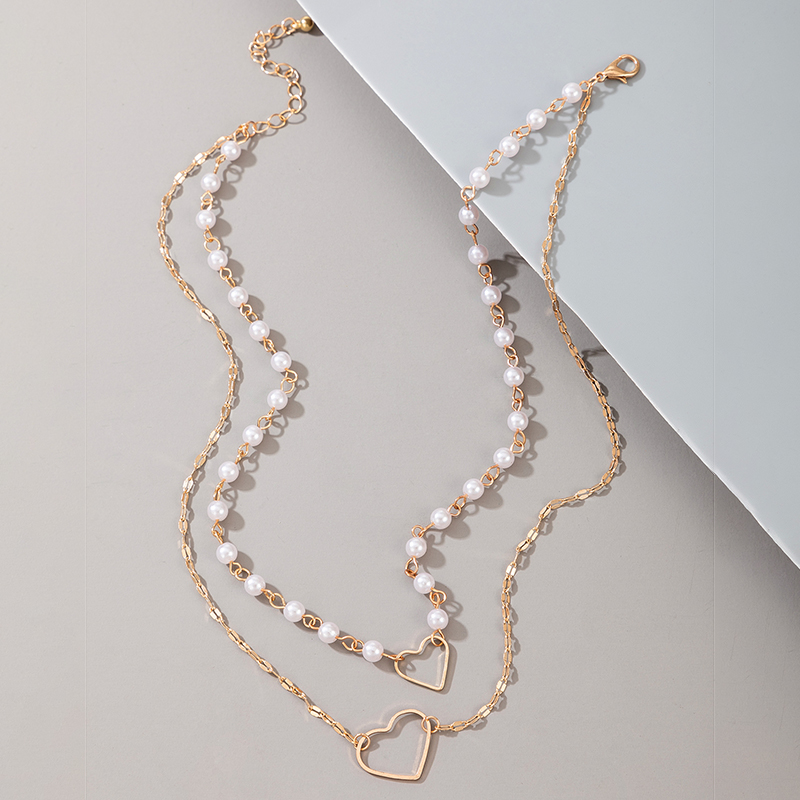 trendy  pearl chain necklace