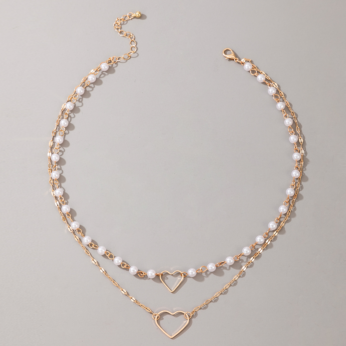 trendy  pearl chain necklace