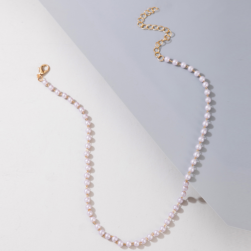 Mode einfache einlagige handgemachte Kette Perlenkettepicture1
