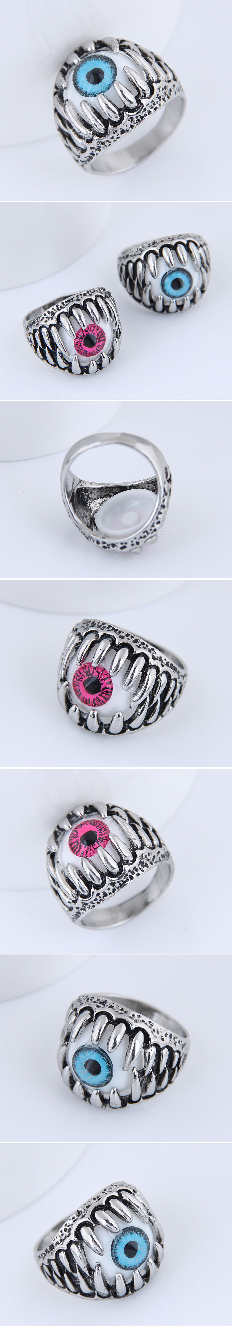 Yiwu jewelry wholesale fashion punk simple devilu0026#39;s eye ring