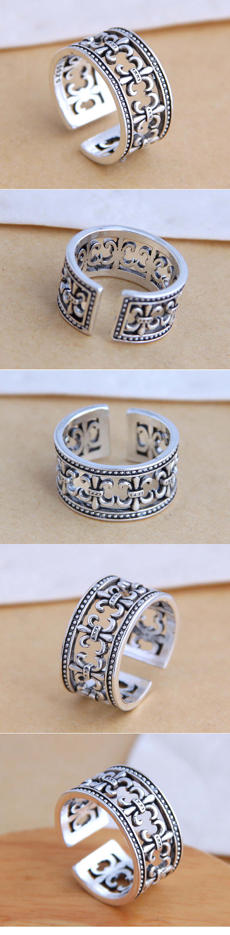 Fashion jewelry fashion retro simple exaggerated open ring