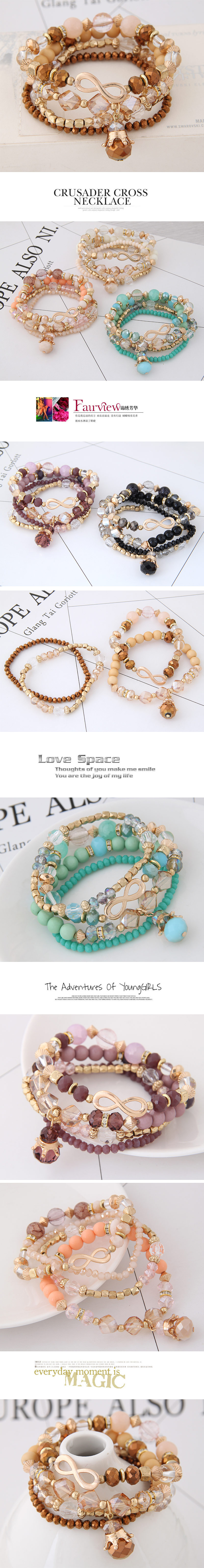 Simple crystal mix and match fashion bracelet yiwu nihaojewelry wholesale