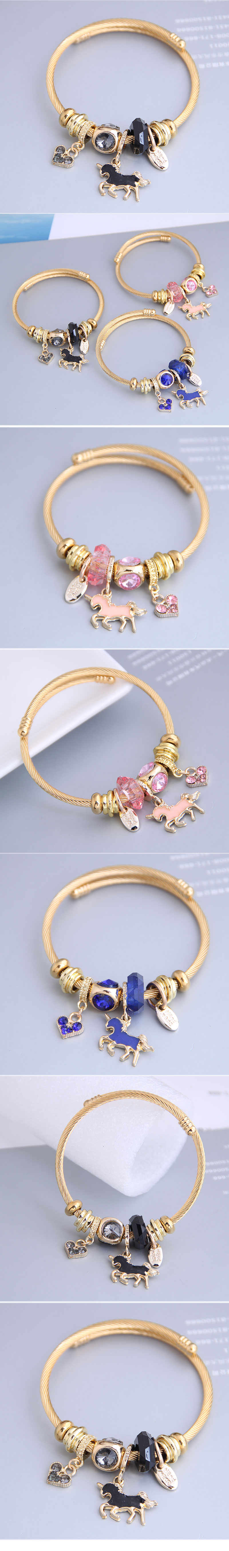 New fashion simple horse pendant multi-element accessories bracelet yiwu nihaojewelry wholesale