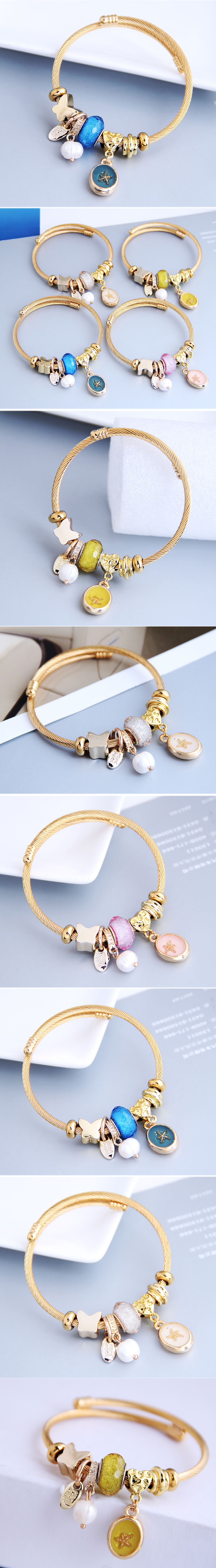 Fashion metal wild pan DL sweet multi-element pendant accessories bracelet nihaojewelry wholesale