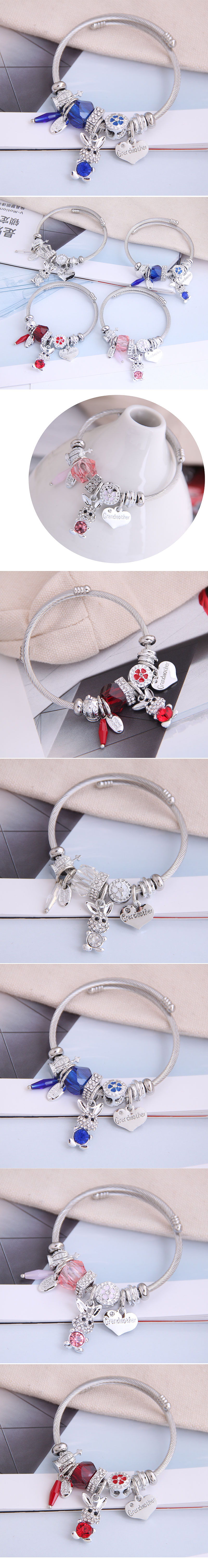 fashion metal wild pan DL simple and wild shine bunny pendant multi-element accessories personalized