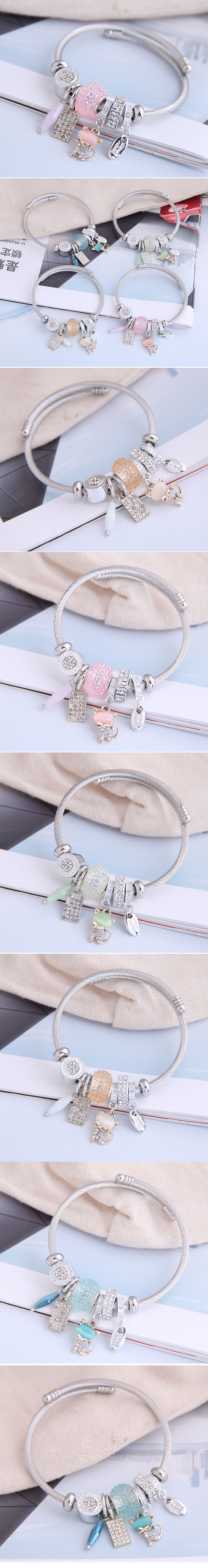 fashion metal wild pan DL simple and wild shine cat pendant multi-element accessories personalized b