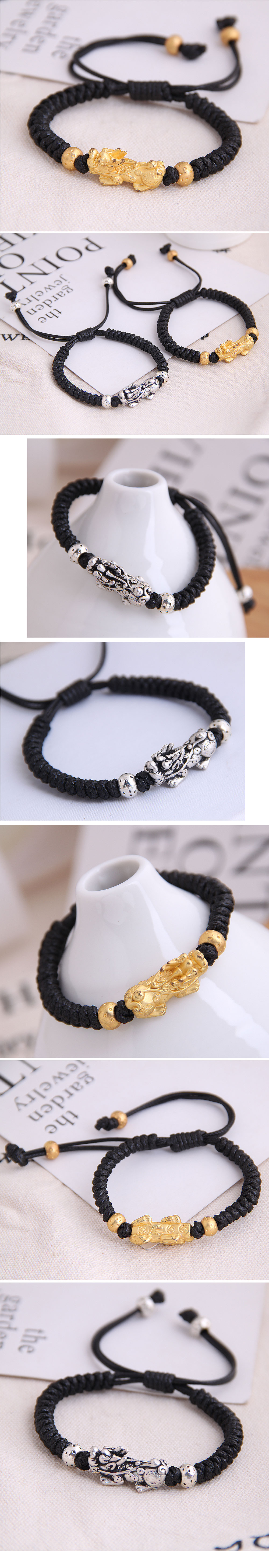 fashion retro trend concise unicorn braided temperament bracelet wholesale nihaojewelry