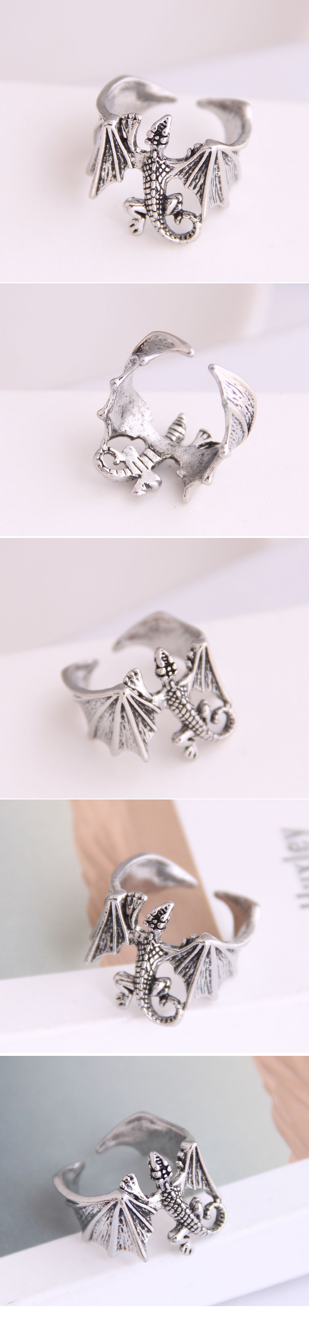 fashion  new retro simple gecko open ring wholesale