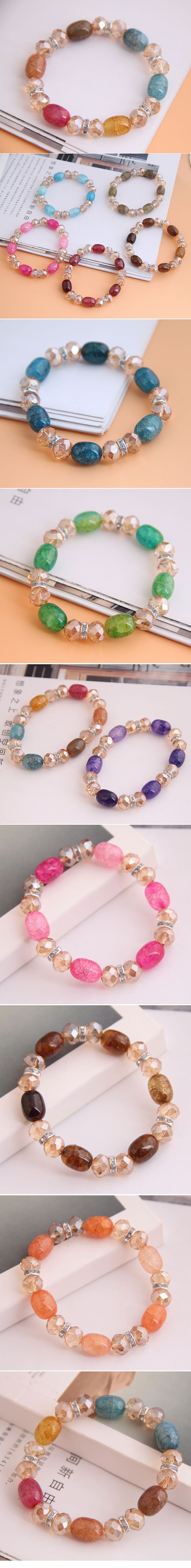 Korean fashion concise hundred matching crystals womenu0027s bracelet wholesale nihaojewelry