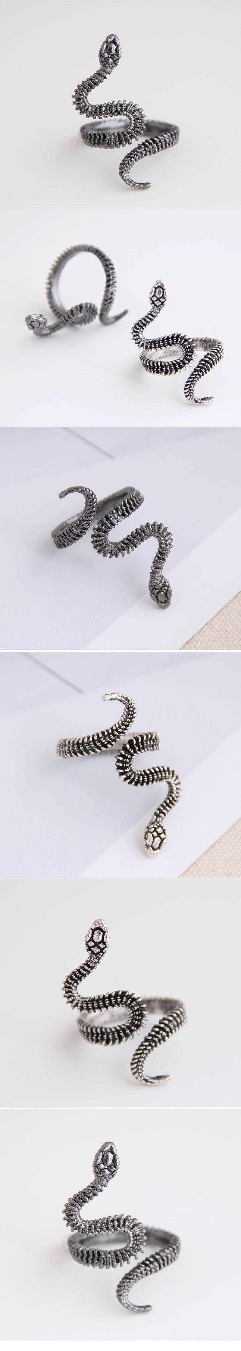 fashion metal auspicious snake personality exaggerated opening ring