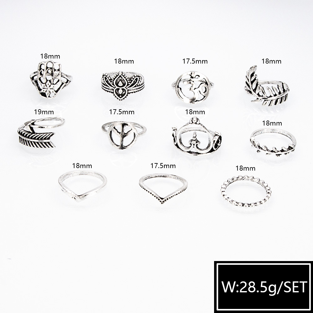 Hot selling personality exaggerated  retro ethnic love arrow rings