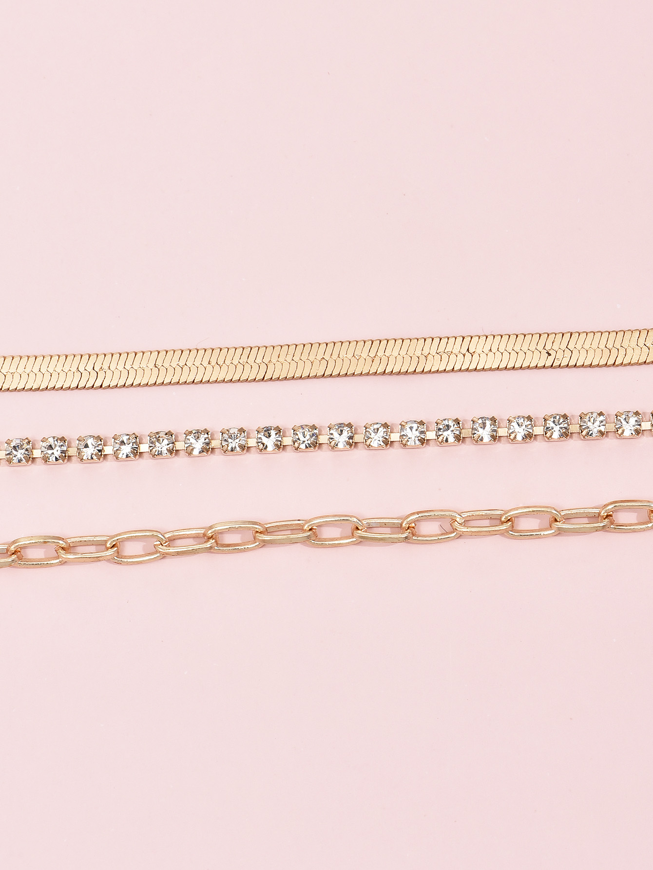 Popular personality fashion chain diamond bracelet setpicture3