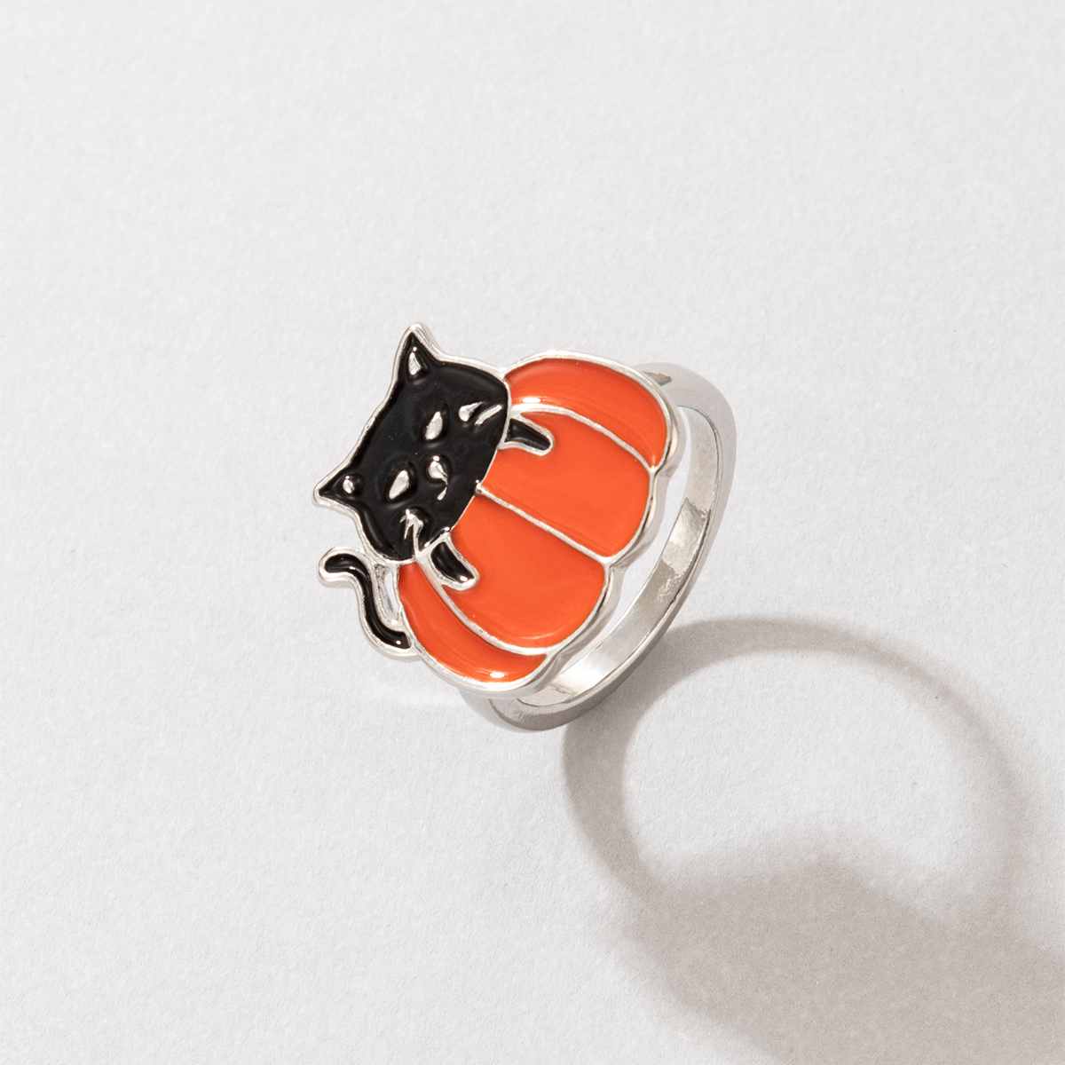 2021 nueva joyera anillo de gato naranja de Halloweenpicture2
