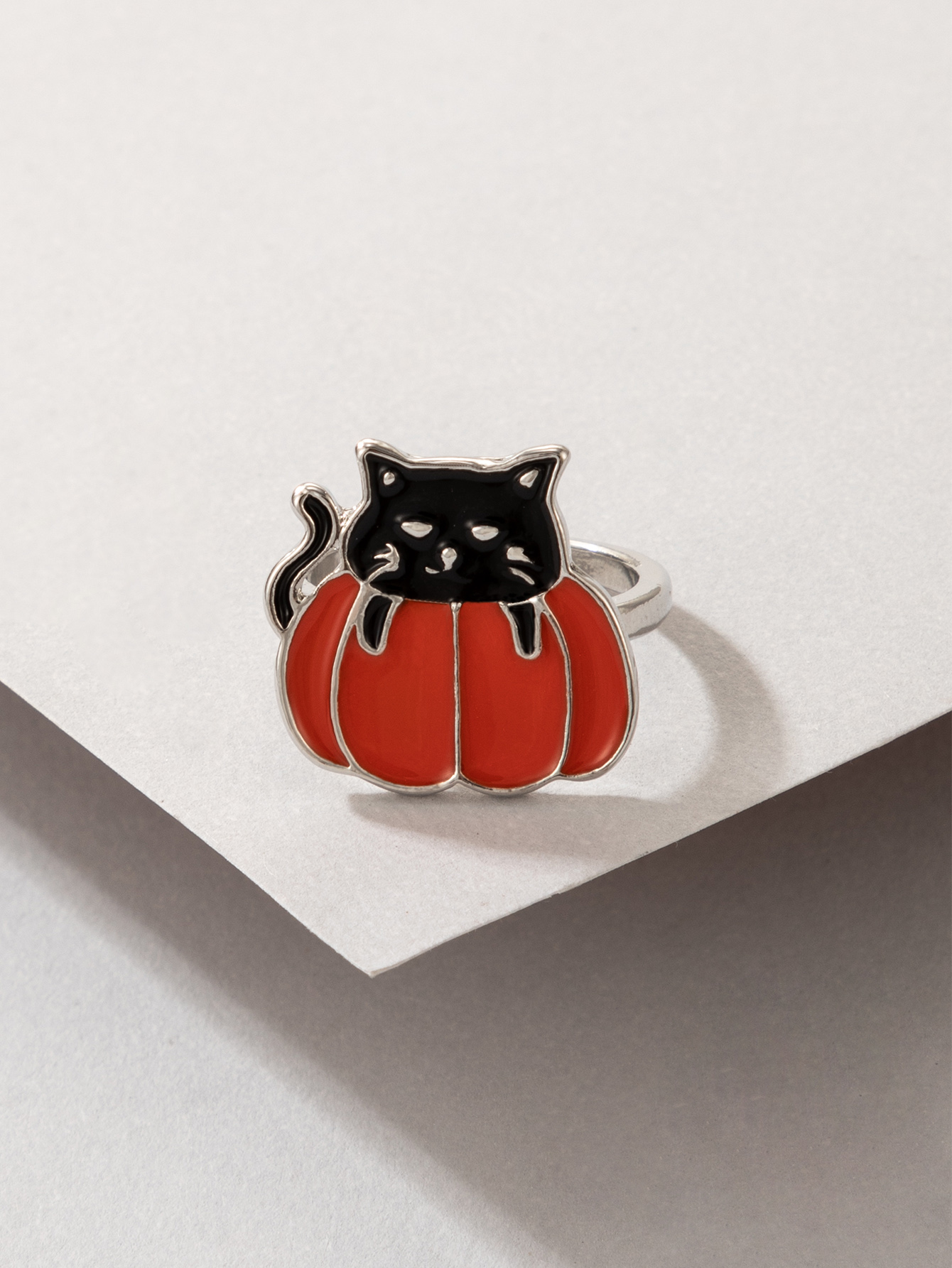 2021 nueva joyera anillo de gato naranja de Halloweenpicture4