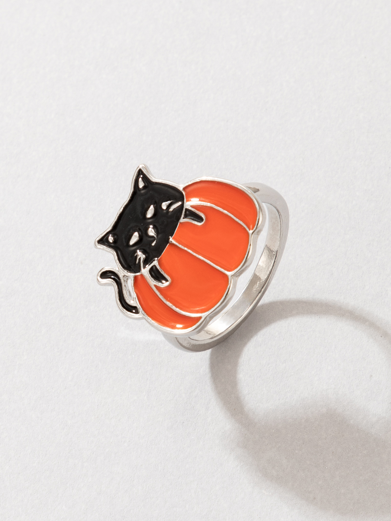 2021 nueva joyera anillo de gato naranja de Halloweenpicture6