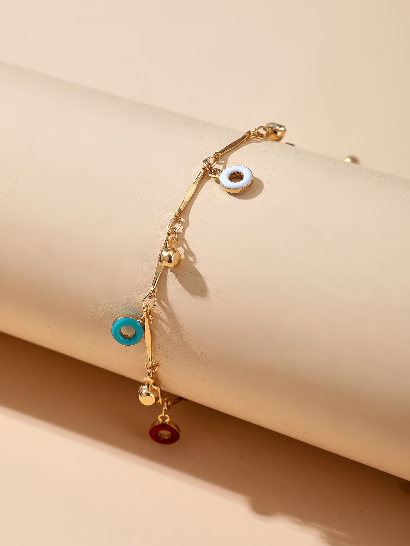 2021 nouveaux bijoux de mode bracelet de cheville en cristal gomtrique colorpicture5