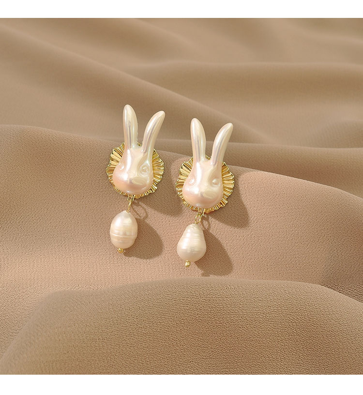 Pendiente de diseo de personalidad de moda de nueva perla de conejo lindo perla de Coreapicture5