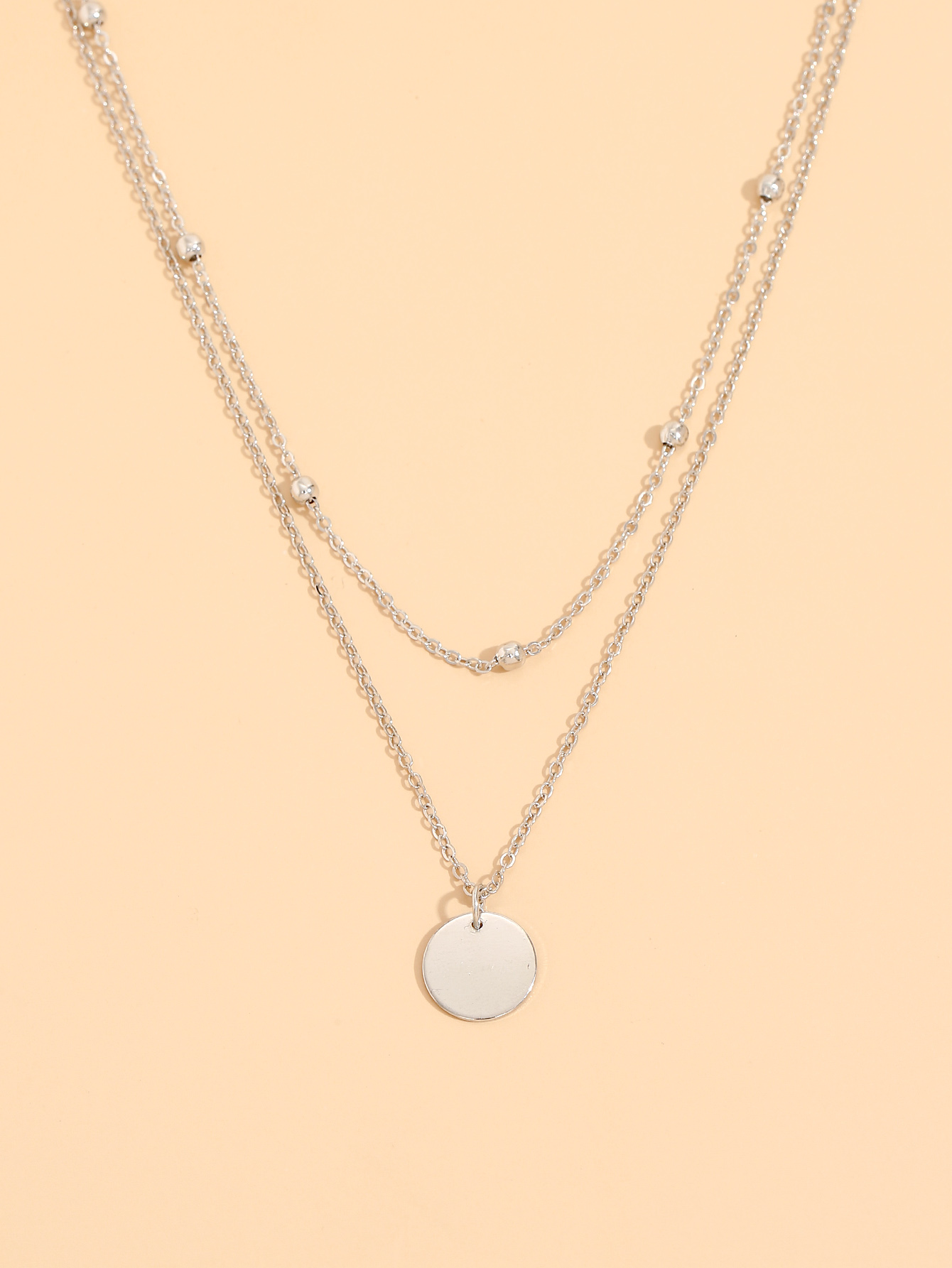 Einfacher geometrischer Anhnger mehrschichtige Perlenkette Grohandelpicture2