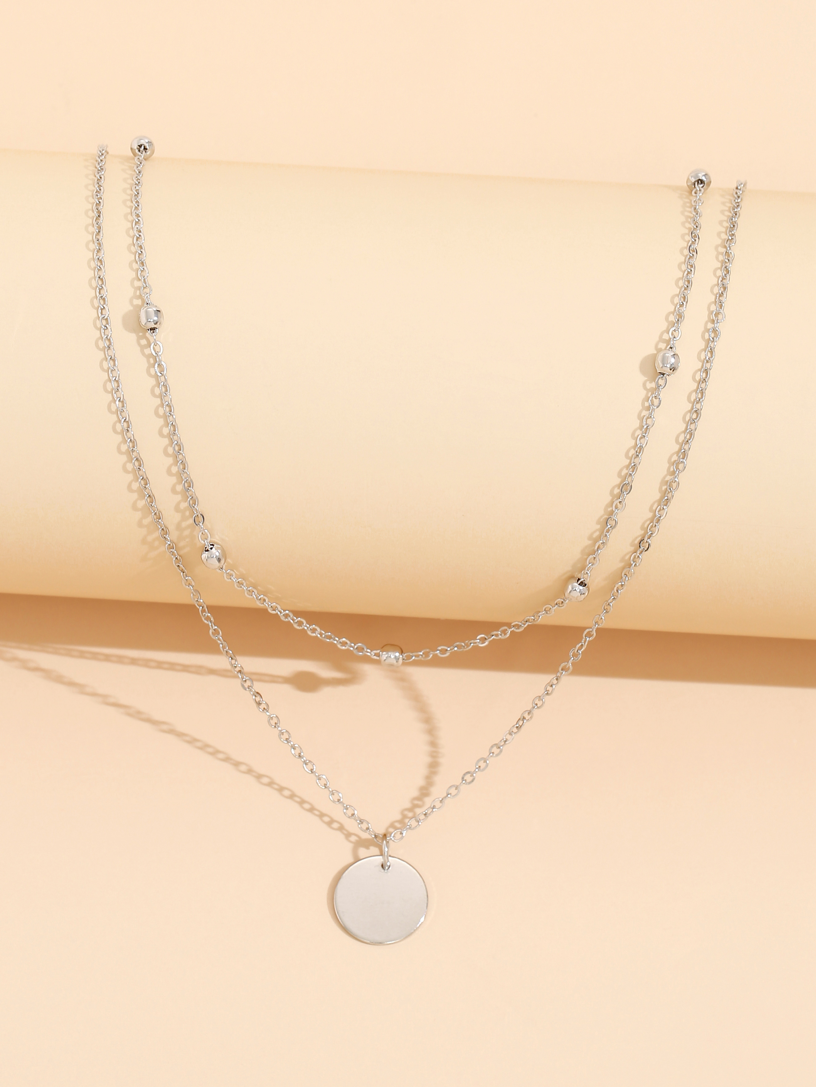 Einfacher geometrischer Anhnger mehrschichtige Perlenkette Grohandelpicture3