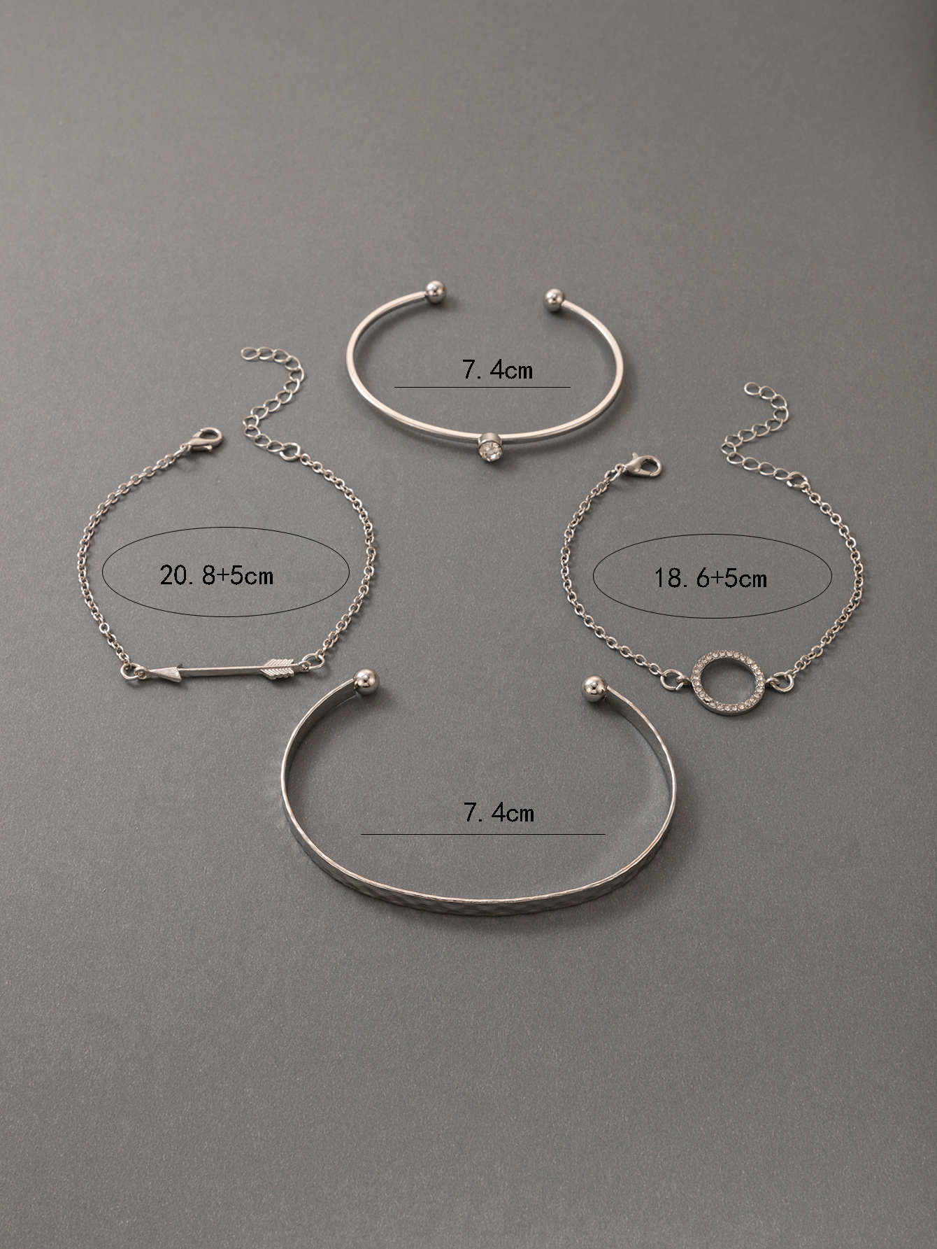 2021 nouveau bracelet de quatre pices gomtrique en diamant de bijoux cratifspicture1