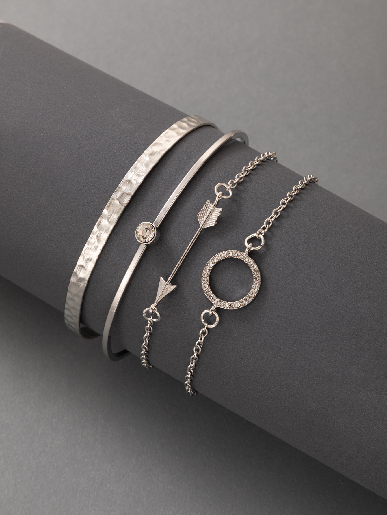 2021 nouveau bracelet de quatre pices gomtrique en diamant de bijoux cratifspicture6