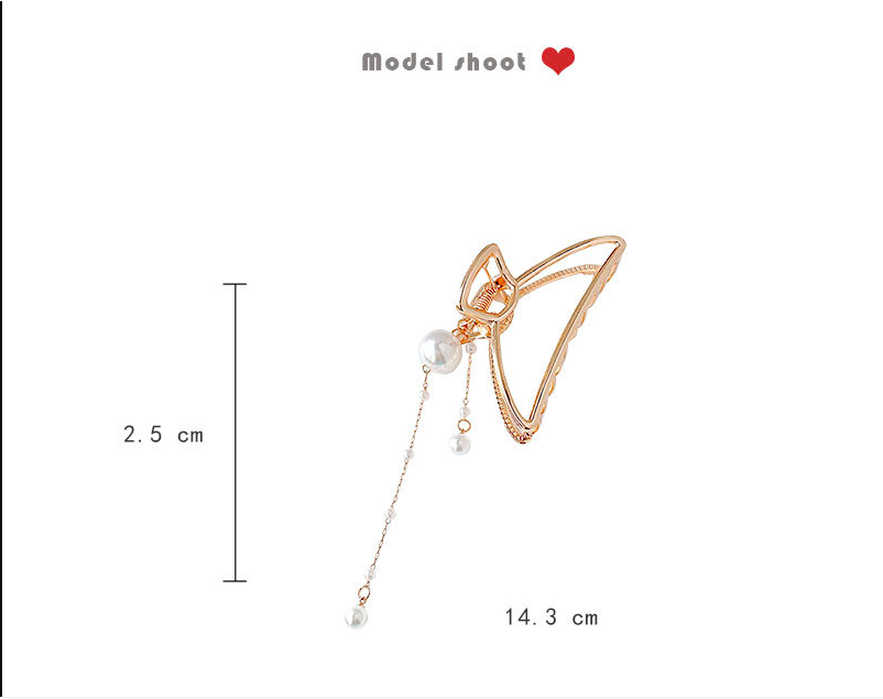 Korean pearl tassel grasping clip hairpin 2021 new trendy back head clip wholesalepicture7