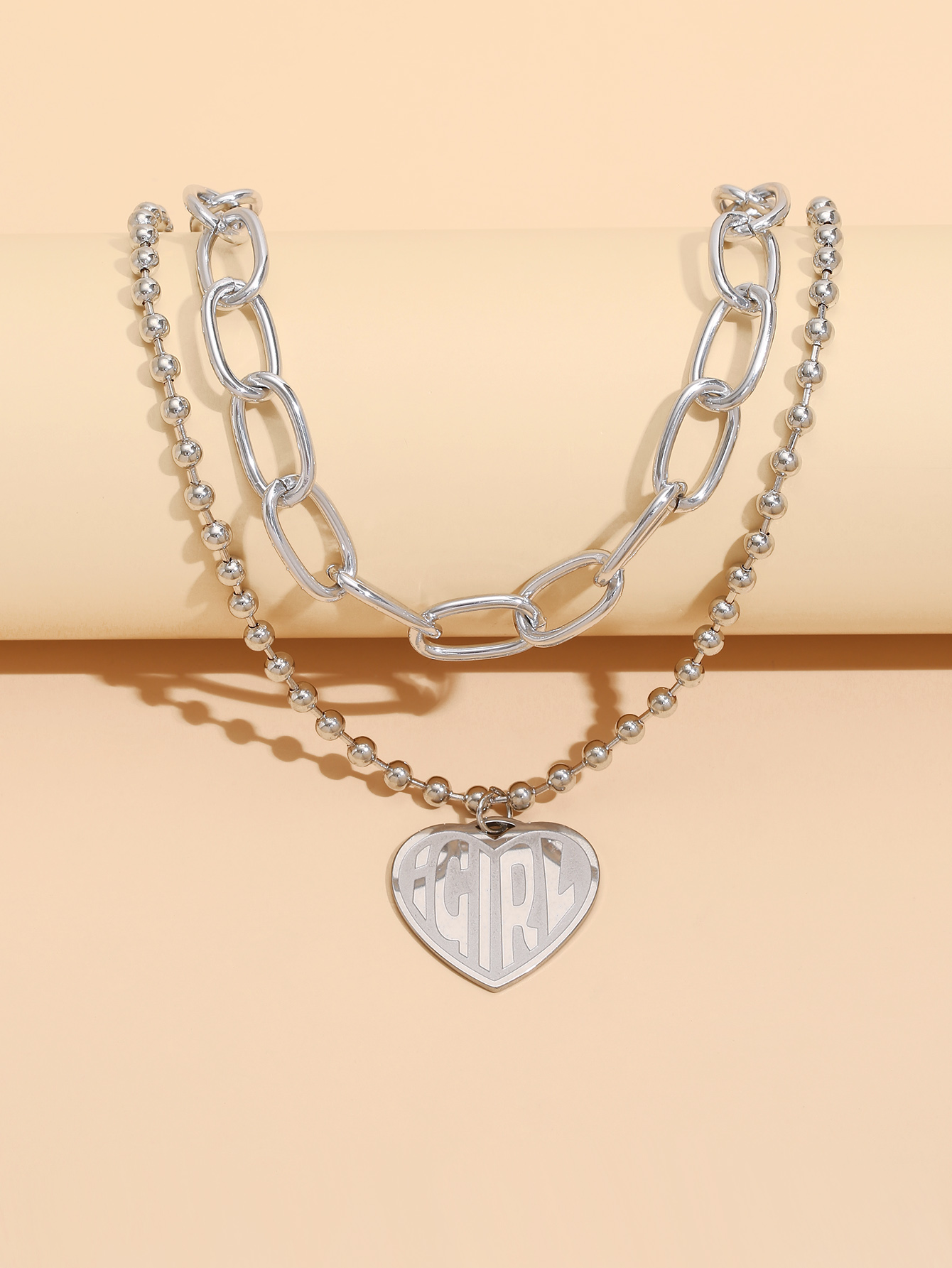 Personalisierte Brief Liebe Anhnger Perlenkette Zweiteilige Halskette Schmuckpicture4
