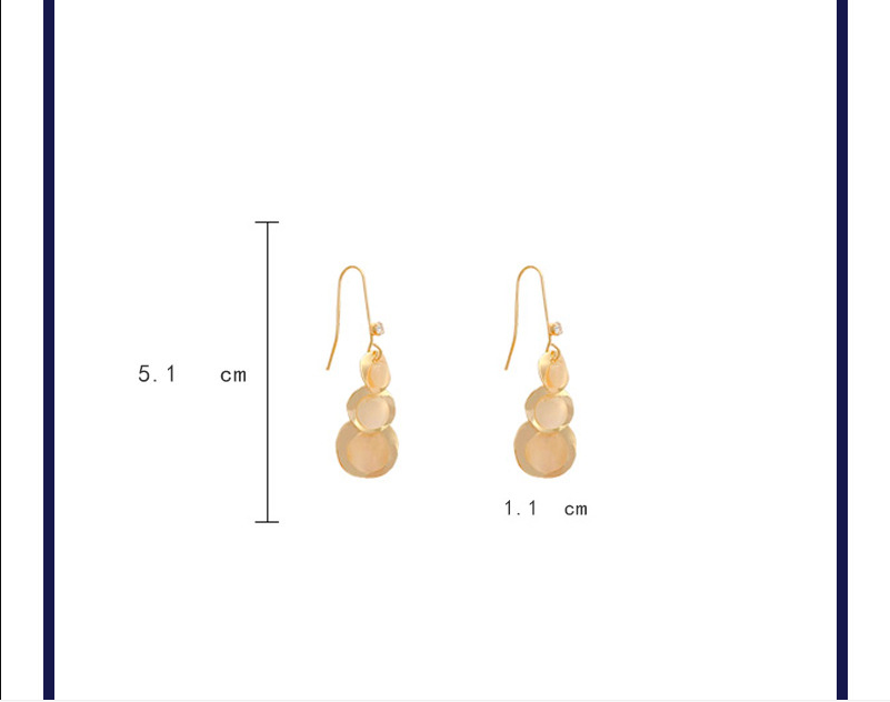 Opal ear hooks exaggerated earrings female 2021 new trendy summer earrings metal highend ear jewelrypicture7