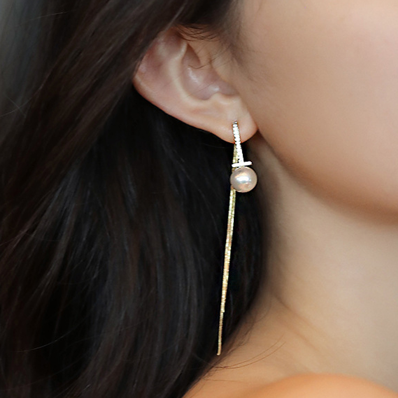 Korean Long Tassel Pearl New Fashion Temperament Earringpicture1