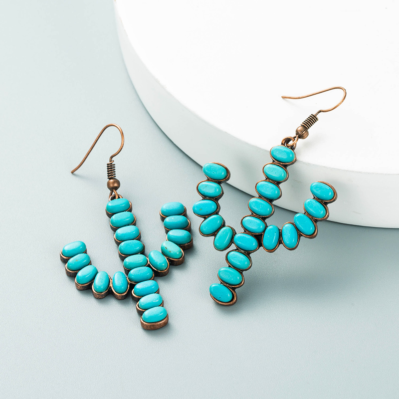 Cactus Turquoise Earrings Wholesale