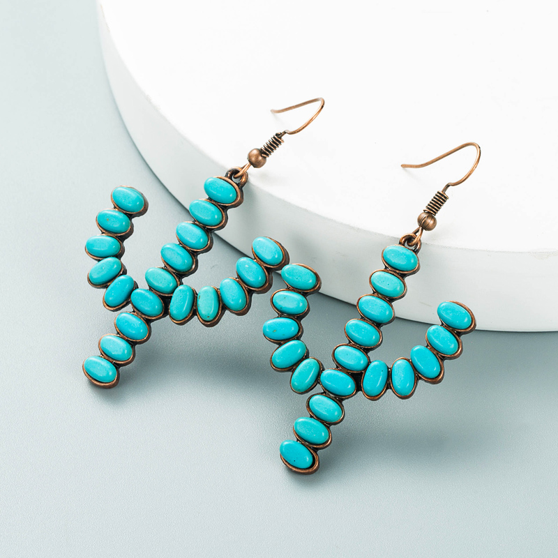 Cactus Turquoise Earrings Wholesale