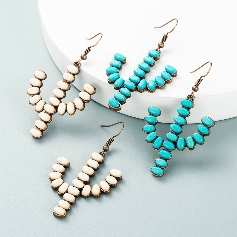 Cactus Turquoise Earrings Wholesale