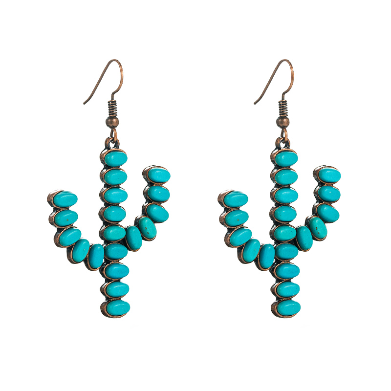 Cactus Turquoise Earrings Wholesale