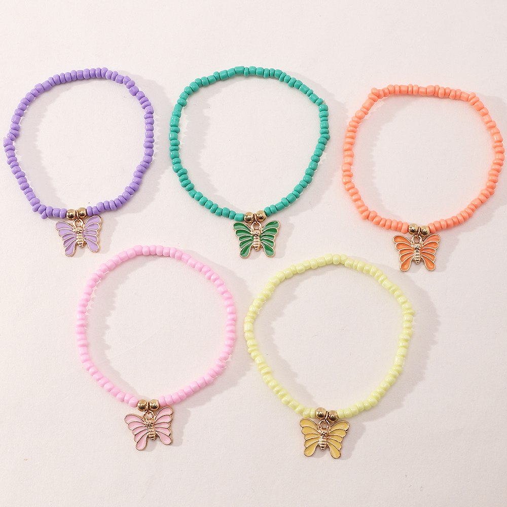 Ensemble de bracelets de perles de riz papillon colorpicture2