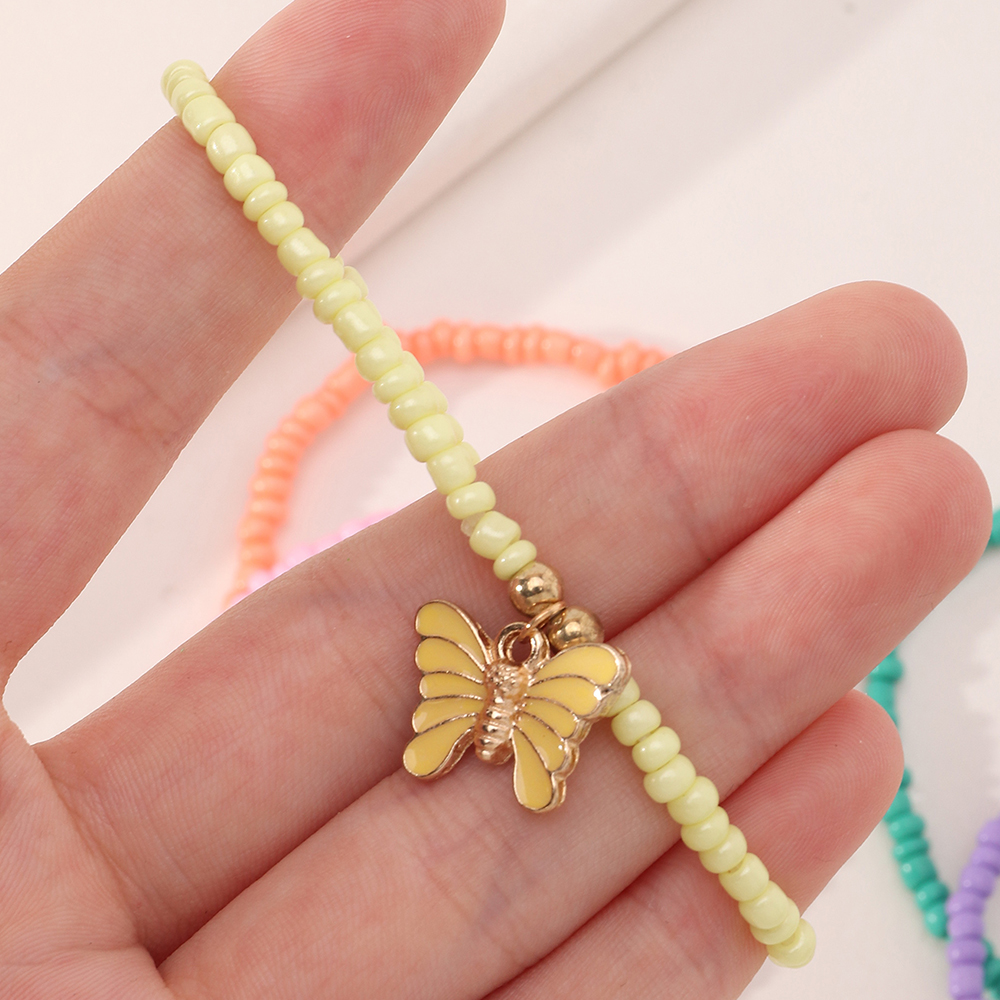 Ensemble de bracelets de perles de riz papillon colorpicture4