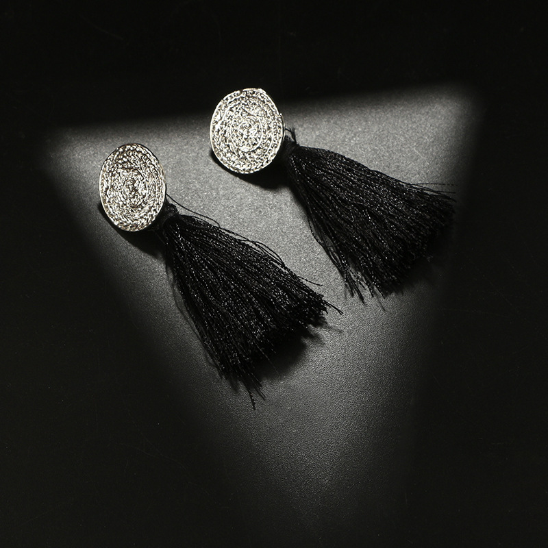 new alloy wheat earrings Bohemia ethnic style fringed geometric metal grain earringspicture3