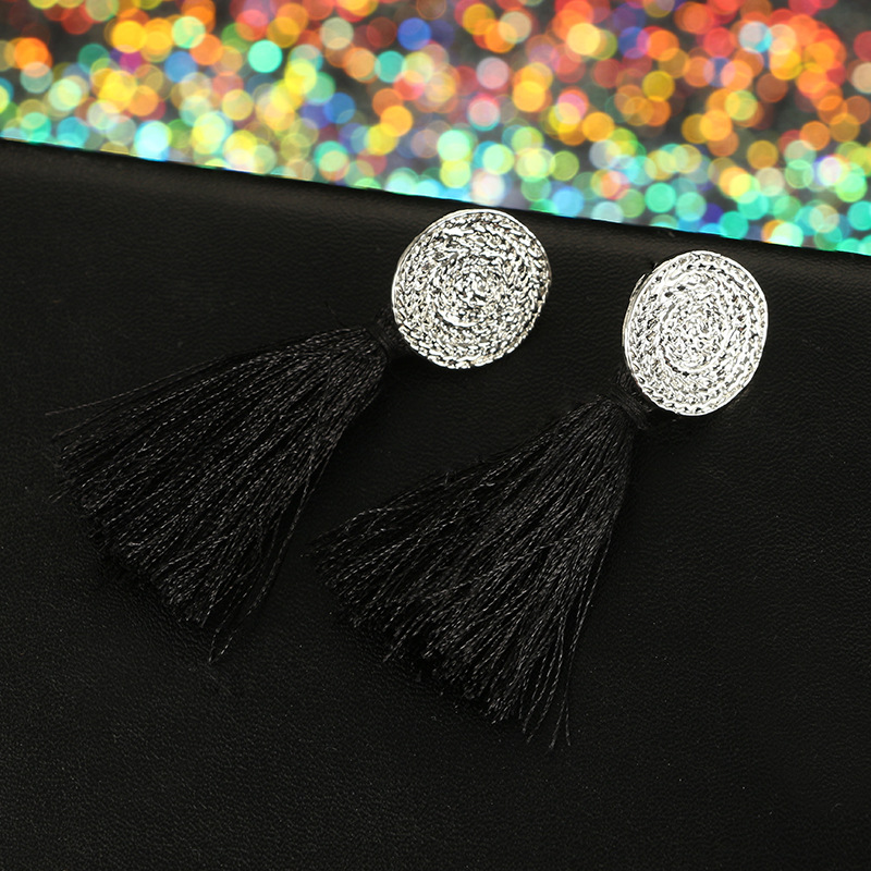 new alloy wheat earrings Bohemia ethnic style fringed geometric metal grain earringspicture7