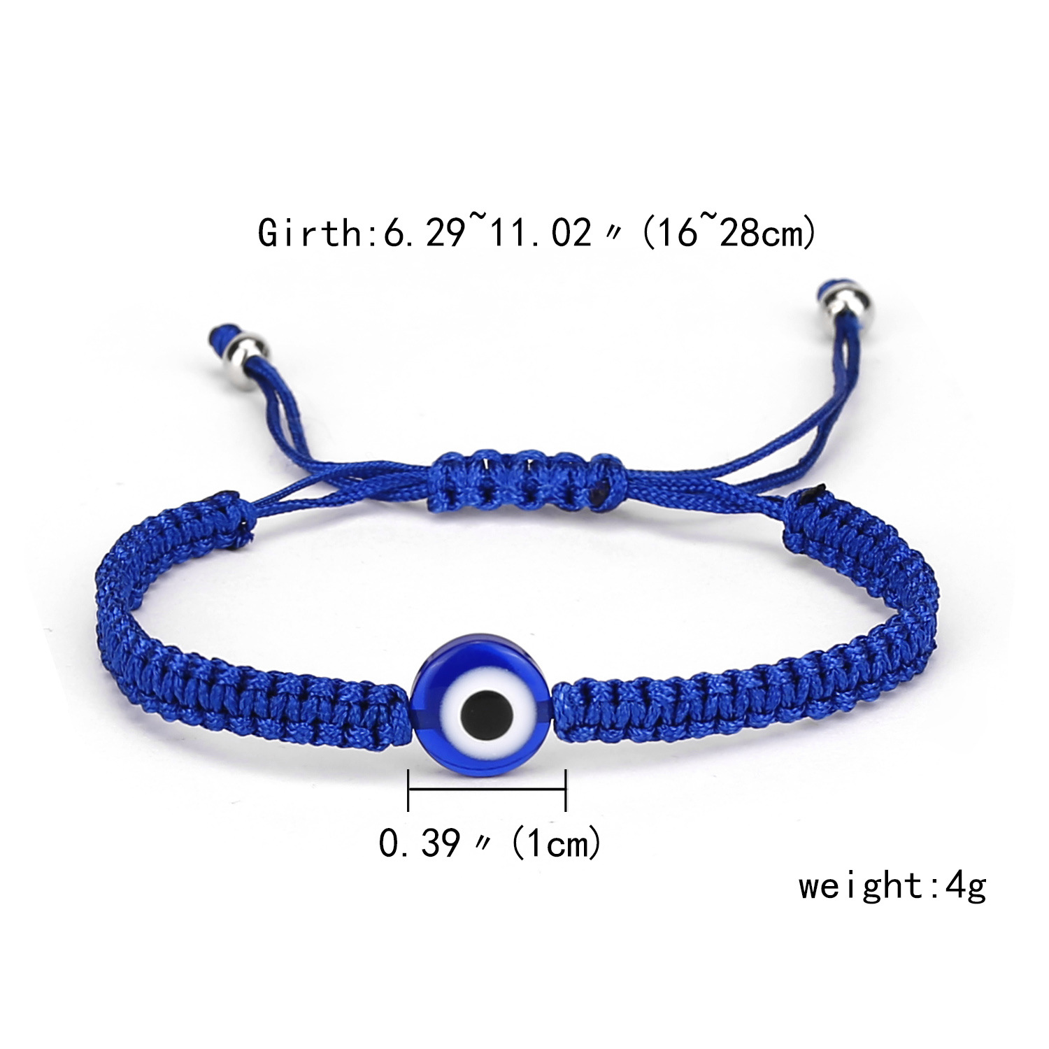 Bracelet rglable de mode cratif nouveau bracelet oeil bleu bracelet tress corde rouge mauvais ilpicture1