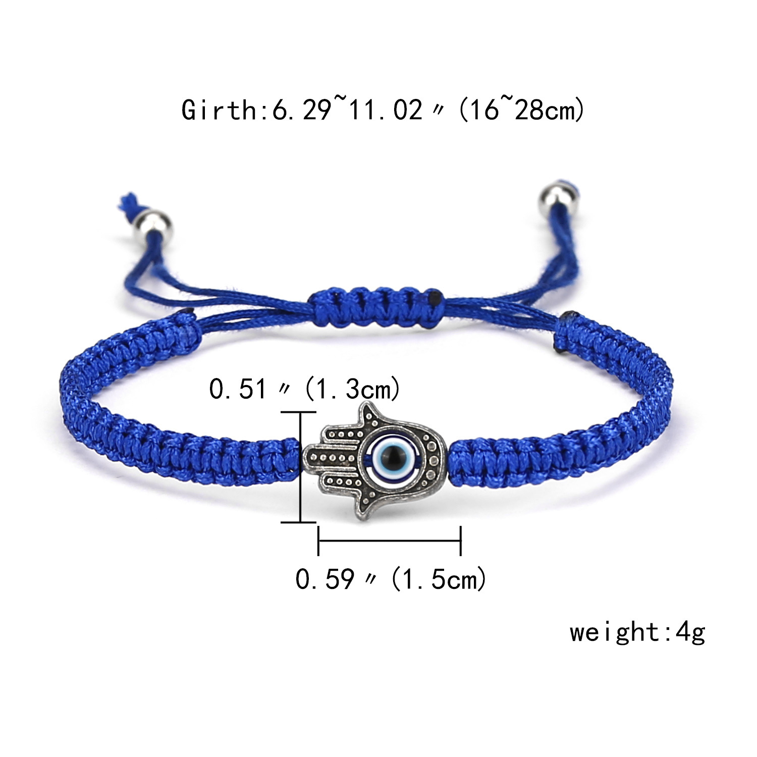 Bracelet rglable de mode cratif nouveau bracelet oeil bleu bracelet tress corde rouge mauvais ilpicture2