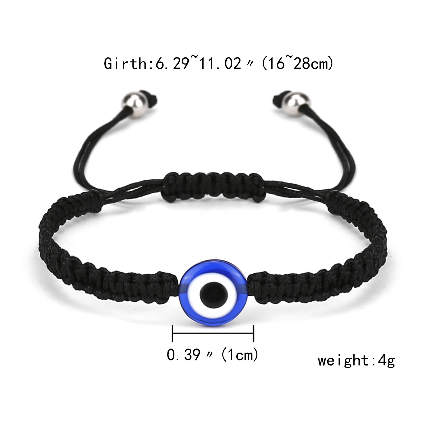 Bracelet rglable de mode cratif nouveau bracelet oeil bleu bracelet tress corde rouge mauvais ilpicture6