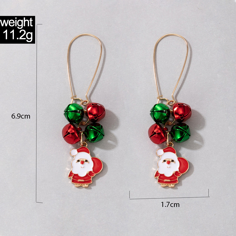 European and American new Christmas color pearl earrings irregular multicolor earringspicture1